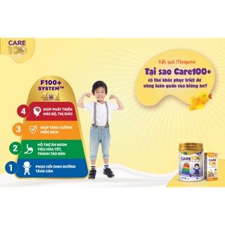 Sữa bột Care 100+ 900gr Viện dinh dưỡng