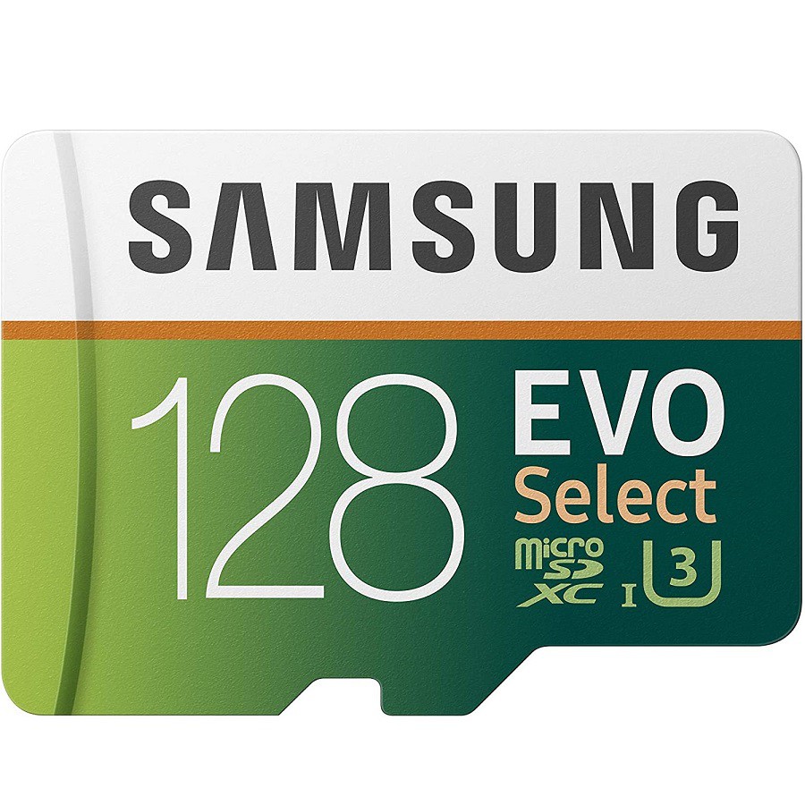 Thẻ nhớ MicroSDXC Samsung EVO Select 128GB U3 4K 100MB/s kèm Adapter - Không Box (Xanh)