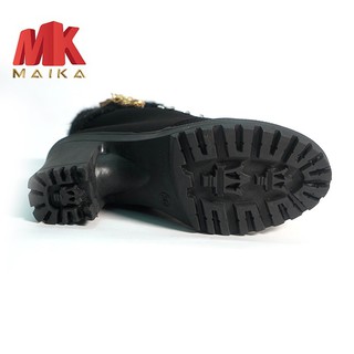 Giày boot nữ đế vuông S105 (Đen) MK MAIKA