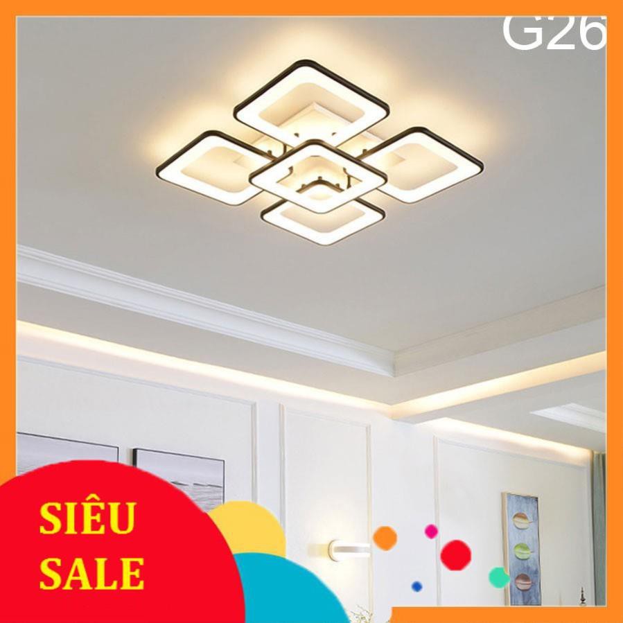 ĐÈN ốp trần, đèn led ốp trần trang trí phòng khách ô vuông có 3  chế độ sáng tăng chỉnh ánh sáng bảo hành 12 tháng