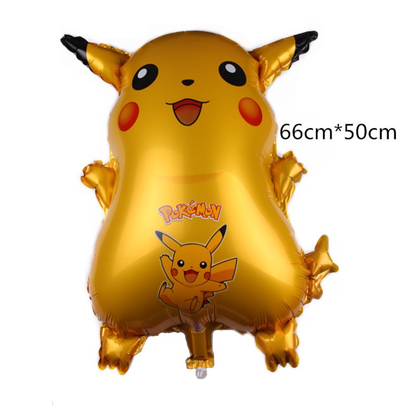 Bong bóng lá nhôm bơm khí heli phong cách Pokemon hoạt hình cỡ lớn trang trí sinh nhật cho bé