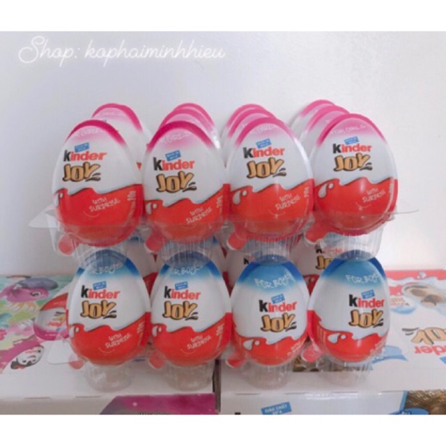 Trứng chocolate-đồ chơi Kinder Joy Ấn Độ, combo 12 quả