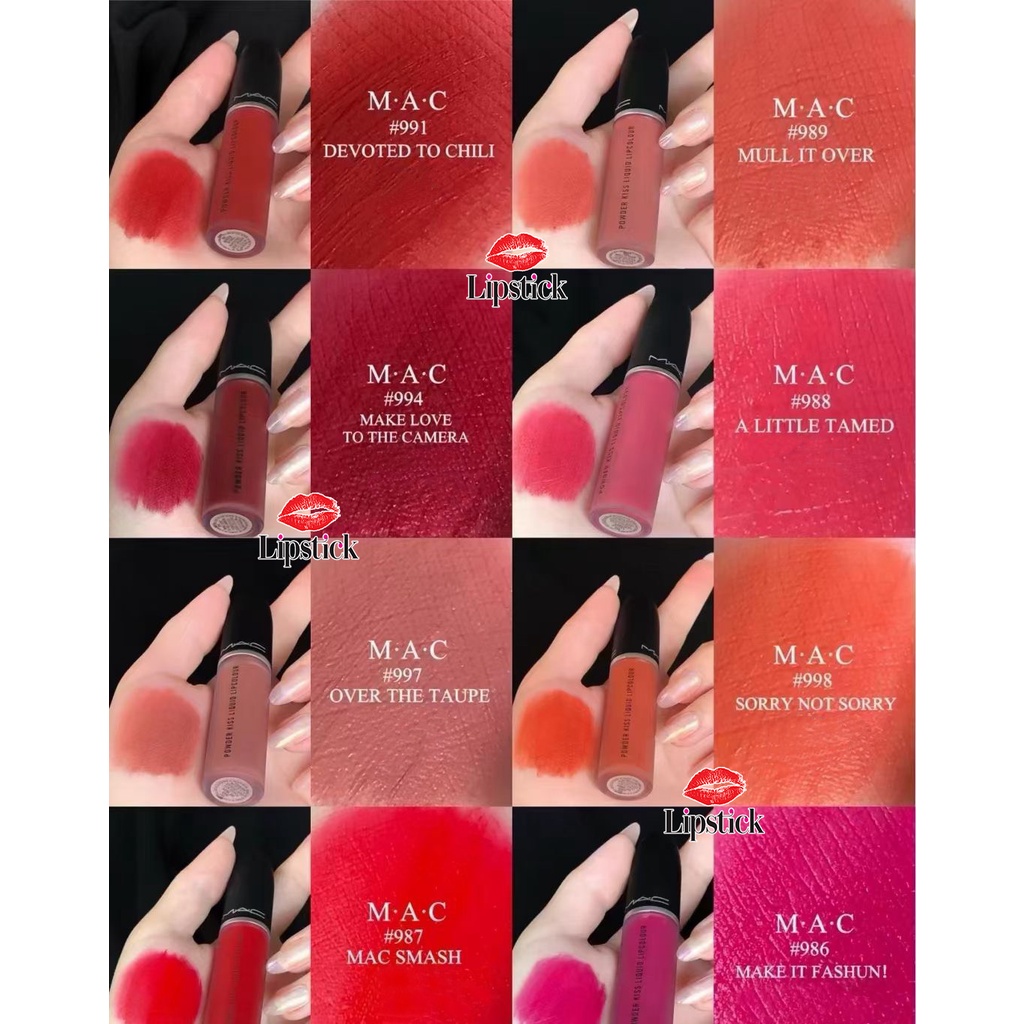 Son môi MAC chính hãng powder kiss liquid lipcolour , son kem lì lâu trôi Lipstick 5ml