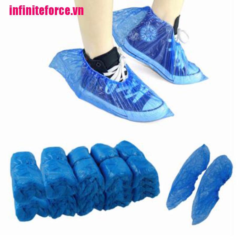 Bộ 100 Vỏ Bọc Giày Bằng Nhựa Dùng Một Lần Tiện Dụng