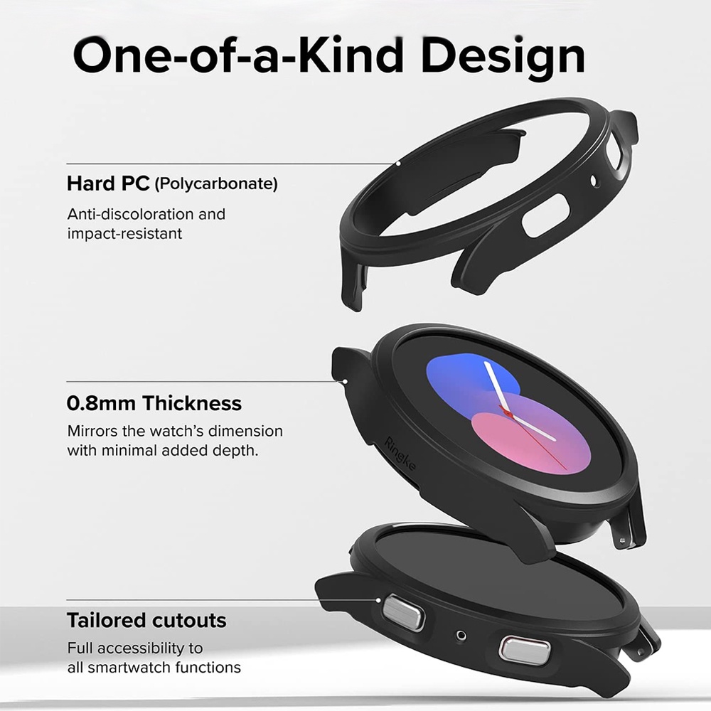 Ốp Bảo Vệ Màn Hình Đồng Hồ Bằng PC Tròn 45mm 5 44mm 40mm Cho Samsung Galaxy watch 5 pro