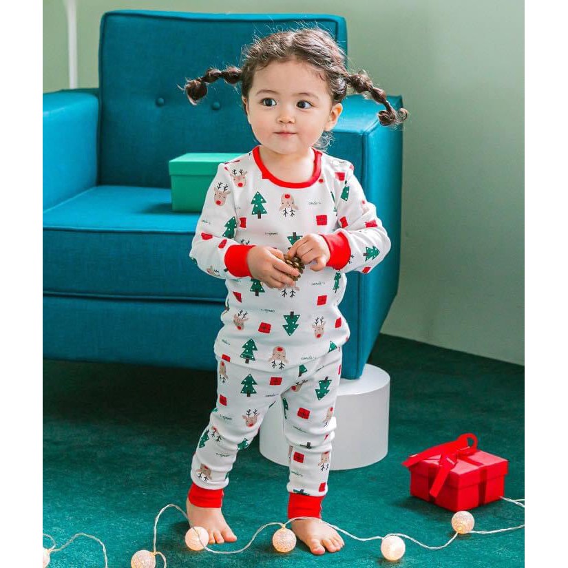 Quần áo trẻ em - Bộ dài tay Cordii hình cây thông Noel nguyên bộ #Kokid