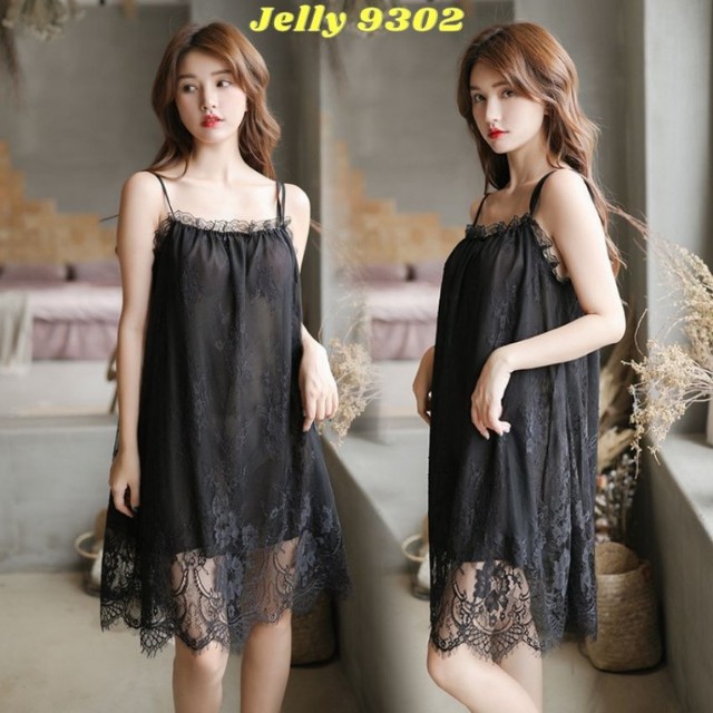 [QUÀ TẶNG] Váy Ngủ 2 Dây Dễ Thương Phối Ren Sexy Quyến Rũ – Đầm Ngủ Công Chúa Thiết Kế Tinh Tế, Trẻ Trung – Jelly 9302