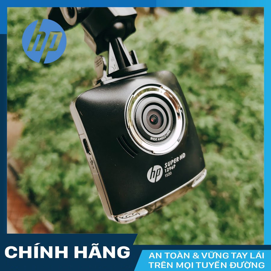 Camera hành trình HP F520 độ nét 2K + thẻ nhớ 16GB Class 10 - hàng chính hãng