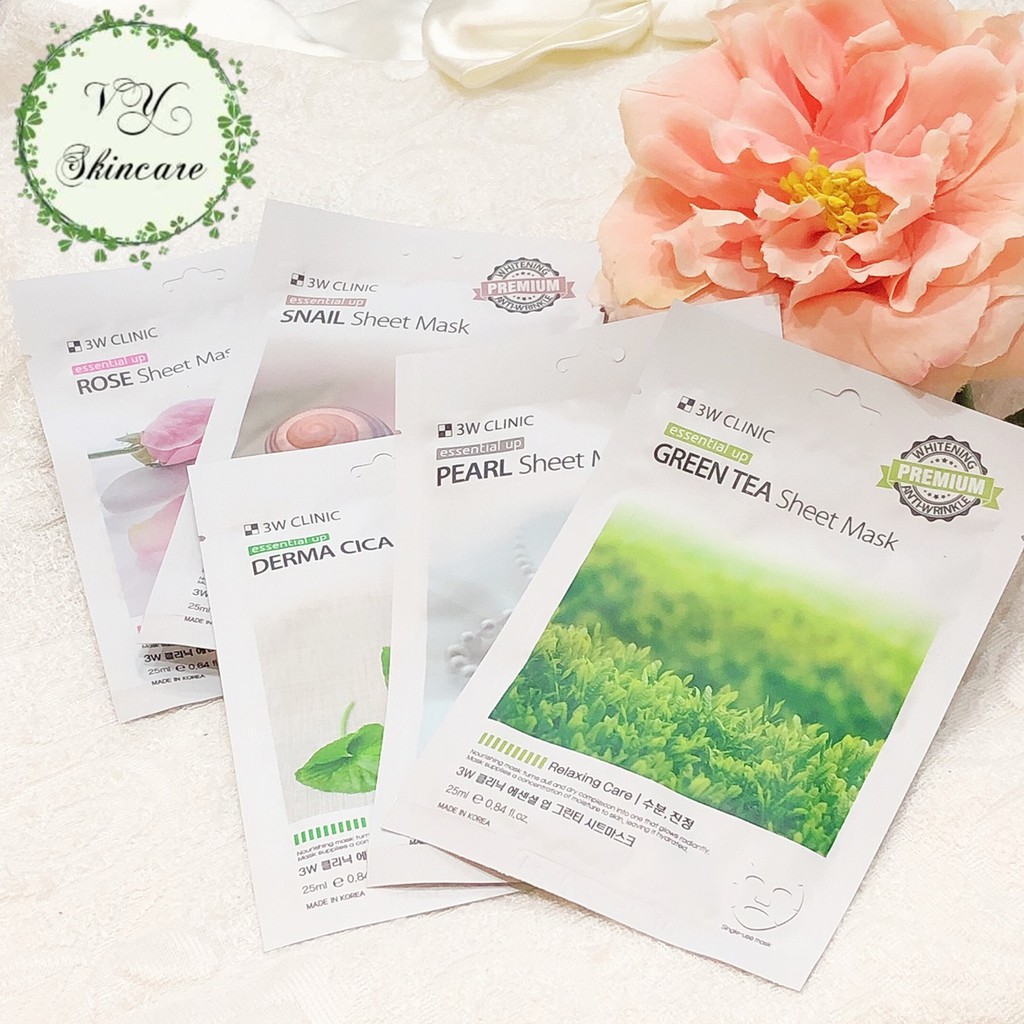 Mặt Nạ Giấy Cao Cấp 3W CLINIC PREMIUM Essential Up Sheet Mask