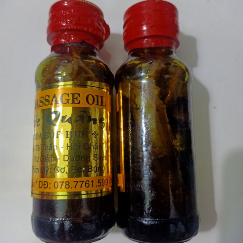 Dầu Xoa Bóp HUẾ MASSAGE OIL PHƯỚC QUẢNG (60ml) Nhức Mỏi, Thể Dục, Thể Thao