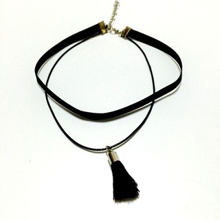Vòng Choker lụa 2 layer Queen Silver