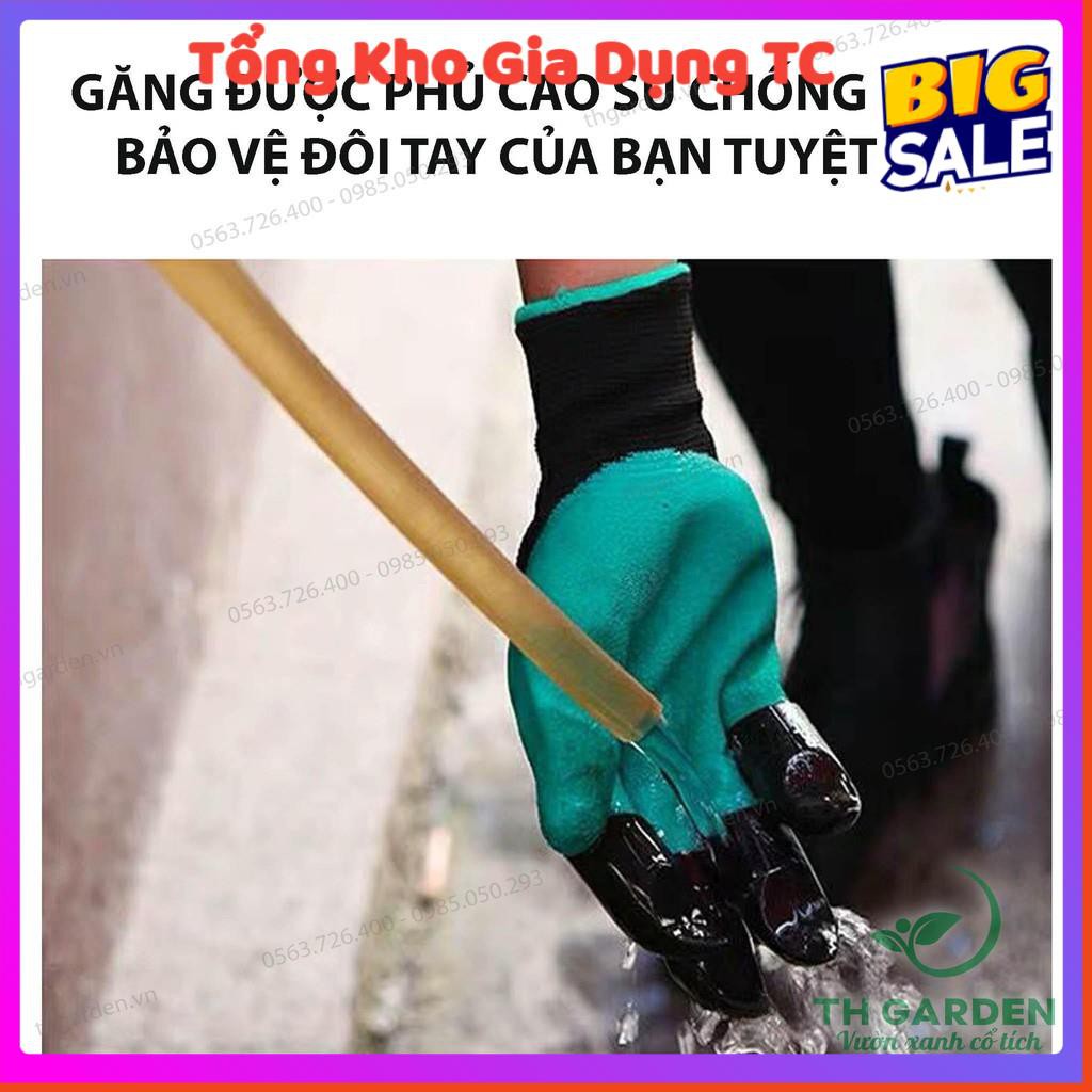 Găng tay làm vườn có móng chuyên dụng dễ dàng đào xới đất chất liệu latex chống thấm nước