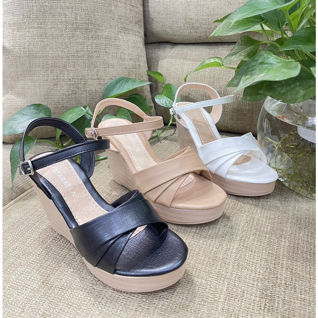 Sandal đế xuồng da mịn quai bản to - 8P