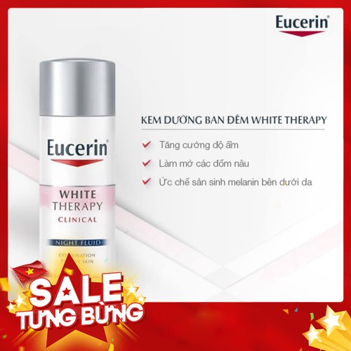 [ƯU ĐÃI CHÀO HÈ 2020] Kem dưỡng trắng sáng da ban đêm Eucerin White Therapy Night Fluid