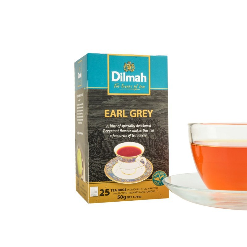 Trà bá tước Dilmah Earl Grey hộp 50g (2g x 25 túi lọc) - Chính Hãng (bao bì mới)