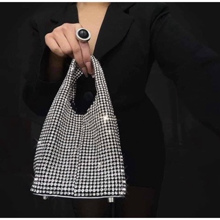 Túi đi tiệc nhũ mềm hạt đá blingbling 𝘢𝘭𝘦𝘹𝘢𝘯𝘥𝘦𝘳𝘸𝘢𝘯𝘨 size 18cm