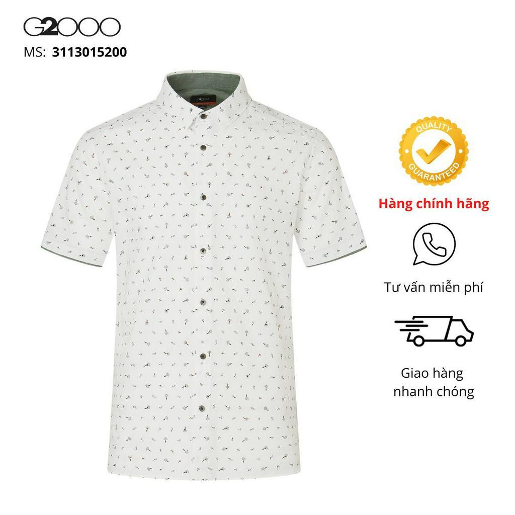 Áo Sơ Mi Nam G2000 Smart Fit  Màu Trắng/Xám