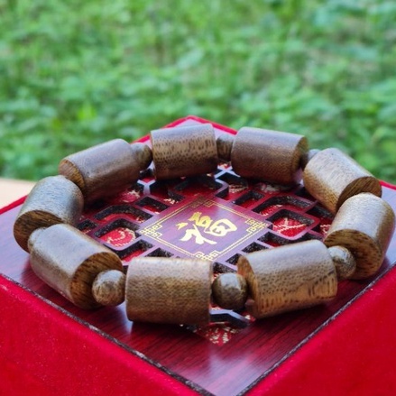 Vòng Tay Trầm Hương Tốc Tự Nhiên Trụ Trúc - Phong Thủy - Trầm Hương Tự Nhiên- 8mm 10mm 12mm 14mm