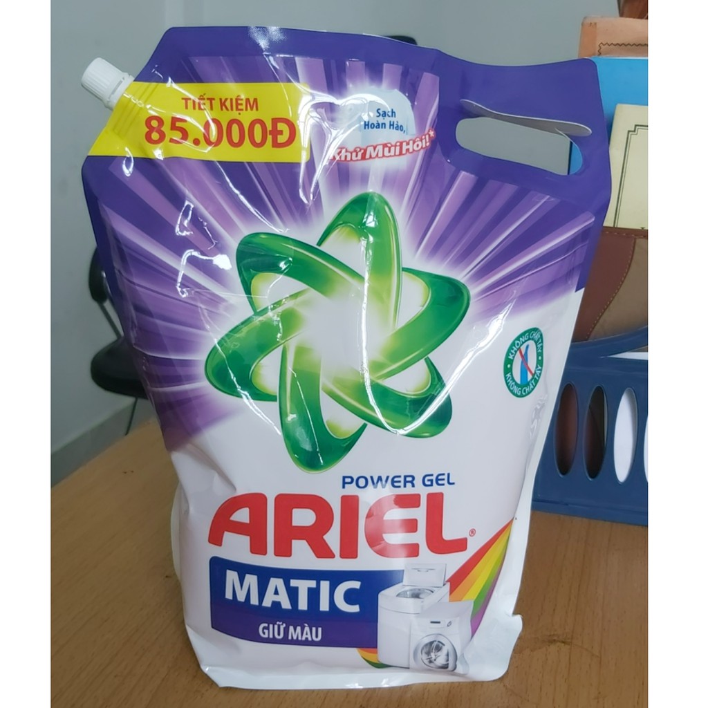 TÚI NƯỚC GIẶT ARIEL MATIC 3,25KG/2,15KG-GIỮ MÀU