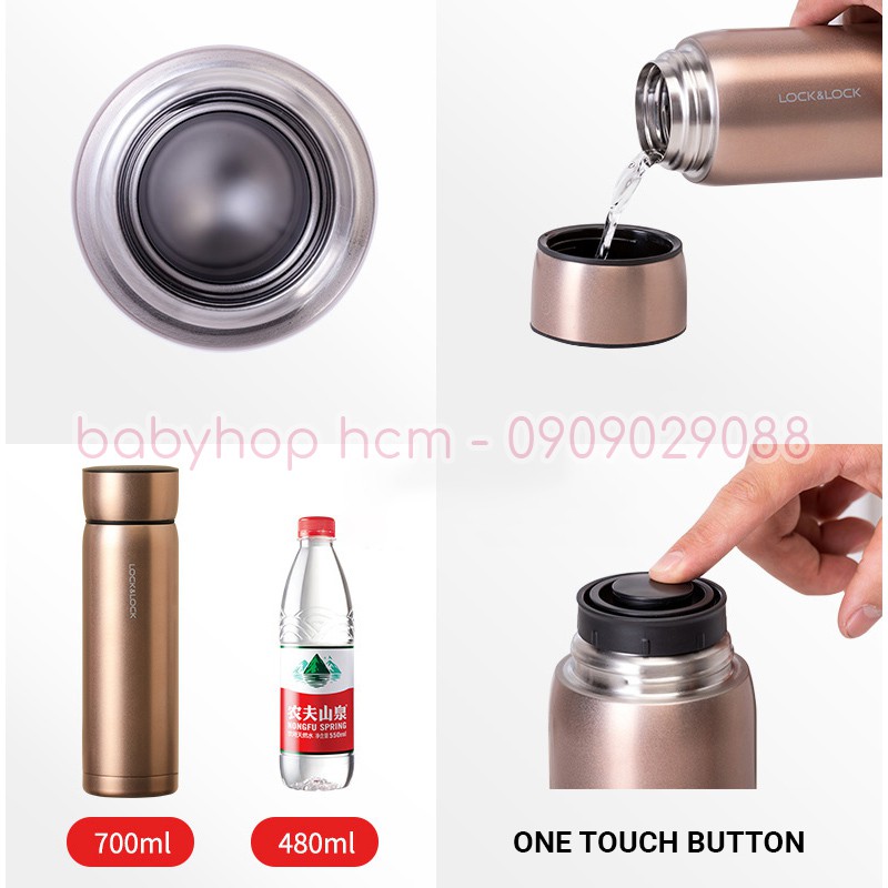 Bình Giữ Nhiệt Lock&amp;Lock Metal Mortar Tumbler LHC1458 [700ML]