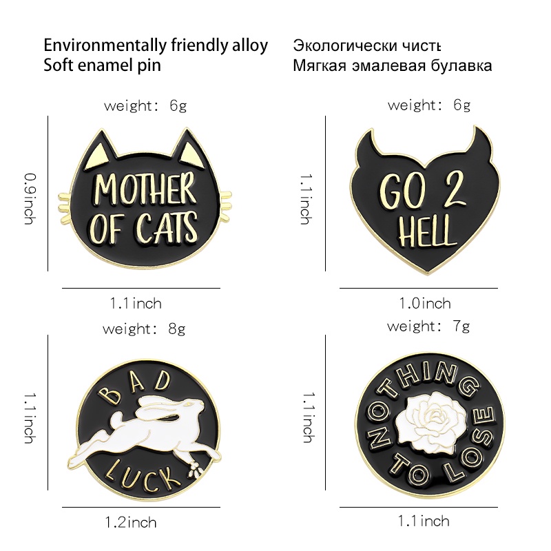 Trâm cài áo QIHE JEWELRY 7 kiểu tùy chọn xinh xắn dành cho bạn bè