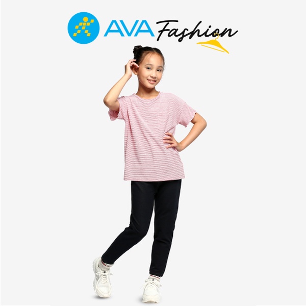 Áo thun bé gái cổ tròn AVAFashion CC012