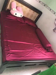 Bộ 1 ga phi lụa 1.8x2m và 2 áo gối nằm 50x70cm