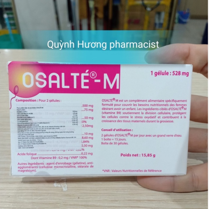 Thực phẩm bảo vệ sức khỏe OSALTE-M hộp 30 viên cung cấp khoáng chất cho phụ nữ chuẩn bị mang thai