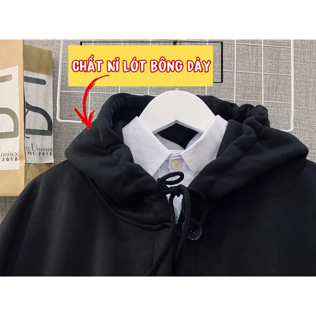 Áo khoác nỉ 355 LylyshopUnisex, kiểu áo nỉ hoodie có mũ nam nữ cài cúc oversize form rộng tay phồng có túi chất nỉ bông | BigBuy360 - bigbuy360.vn