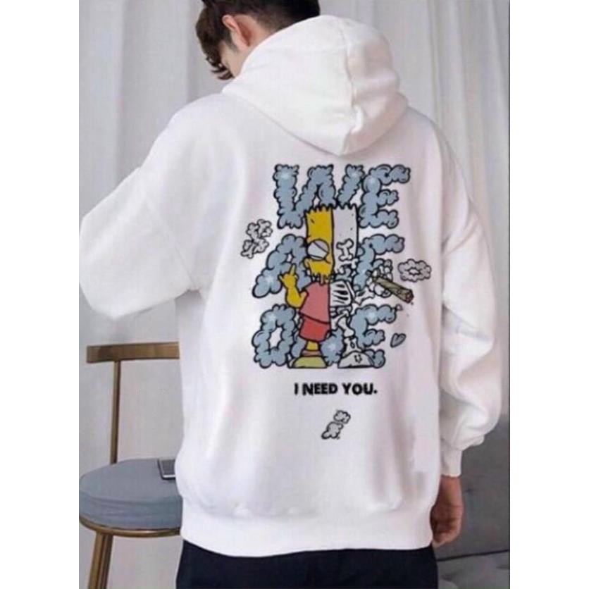 Áo khoác nỉ hoodie trơn Unisex - Thun tay dài form rộng có mũ dáng suông basic ulzzang nam nữ HOT KN5