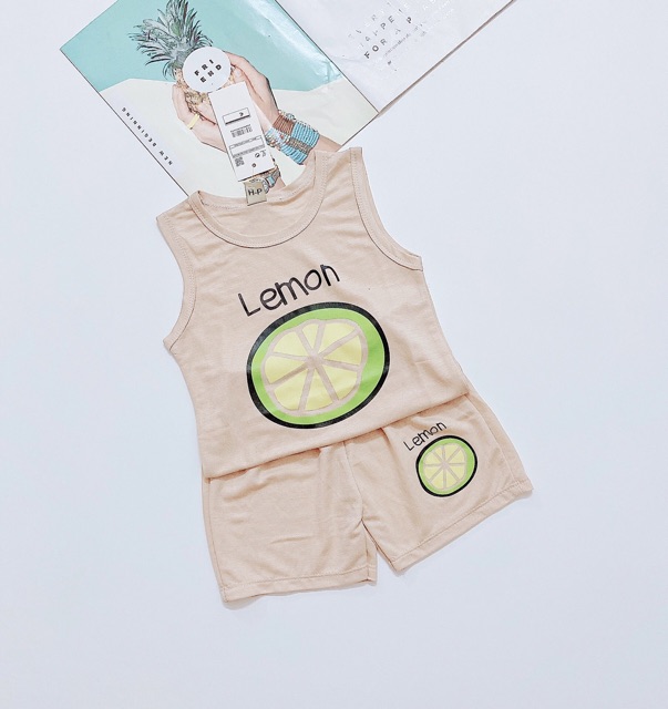 BỘ BA LỖ lemon COTTON GIẤY MỀM MÁT CHO BÉ