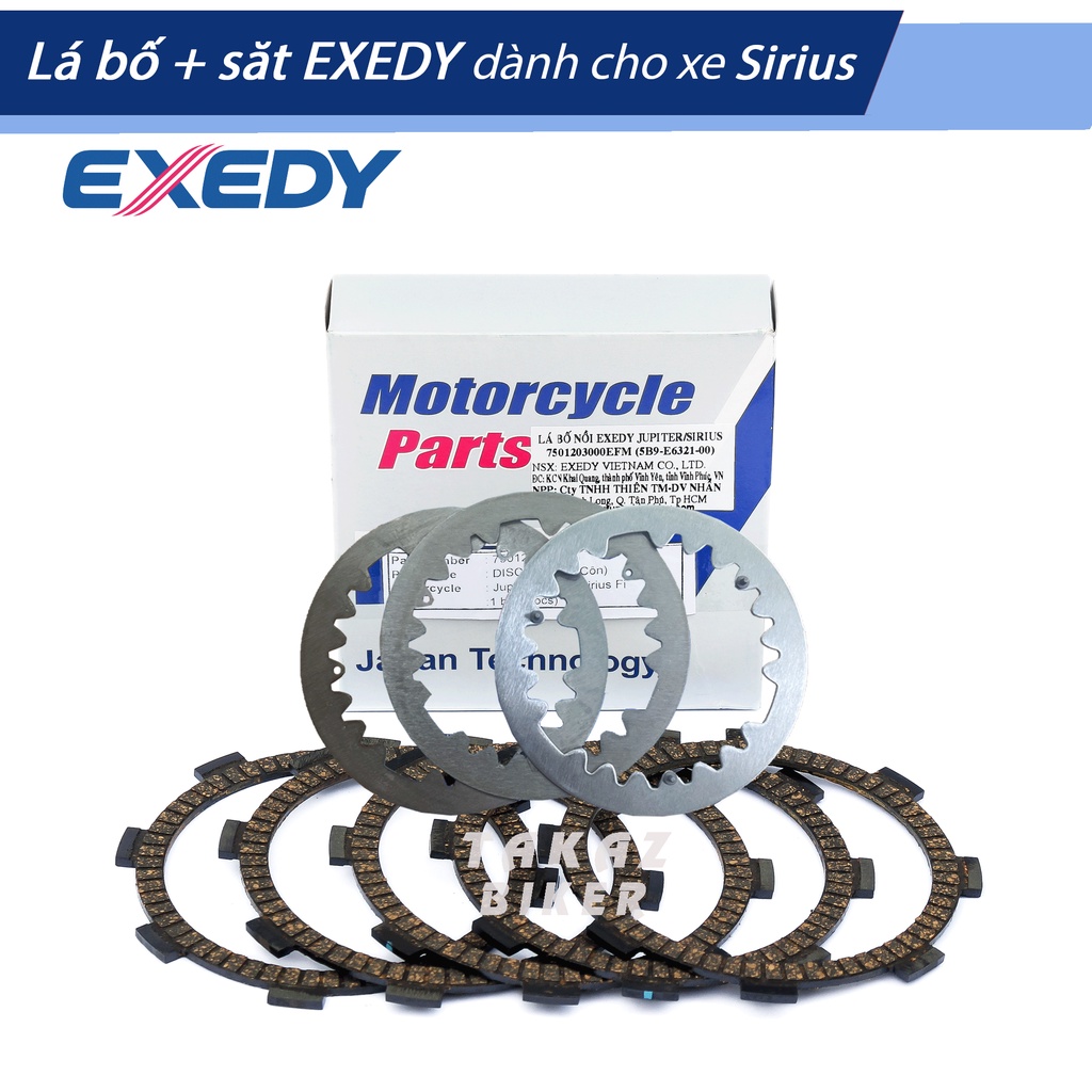 Lá Bố và Lá Sắt Nồi EXEDY Dùng Cho Xe Yamaha Sirius / Jupiter