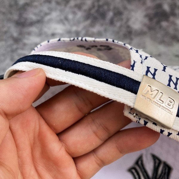 Mũ Nón MLB NY Trắng Monogram Baseball Cap White Full Tag Code
