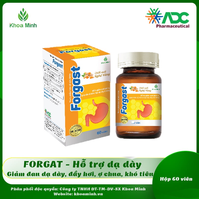 FORGAST ADC (Hộp 60 viên) - Hỗ trợ đau dạ dày, tá tràng