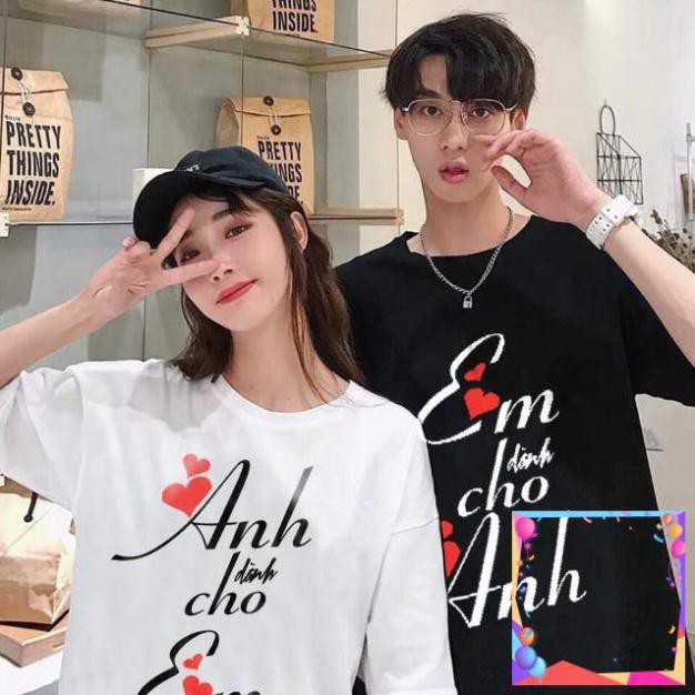 Áo Đôi Nam Nữ, Áo Phông In Thiết Kế, Trẻ Trung Năng Động Cho Đôi Tình Nhân - GIá 1 áo