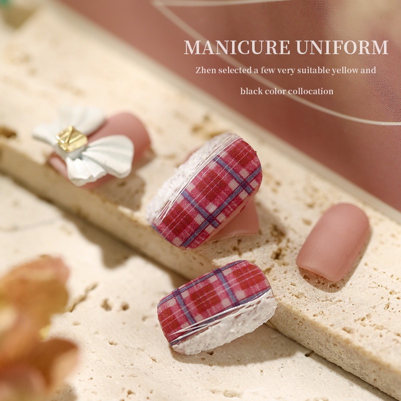 Sticker Nail Họa Tiết Caro, Phụ Kiện Nail Noel - Vani Store