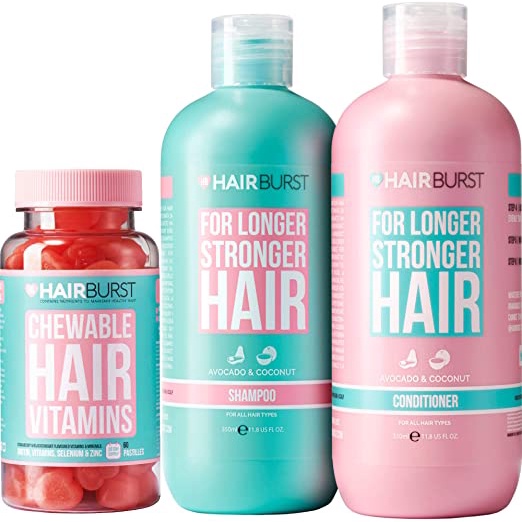 Set gội xả HAIRBURST kích thích tóc mọc dài hơn chắc khỏe hơn 350ml/chai ঔ🅷