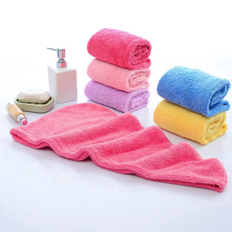 Khăn trùm đầu sấy khô tóc bằng sợi nhỏ thấm hút nước nhanh tiện dụng chất lượng cao