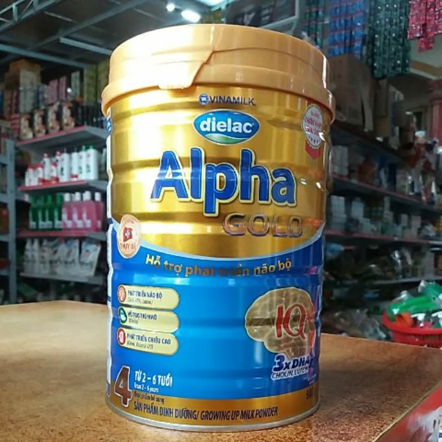 Sữa bột Dielac Alpha Gold 4 lon 900g cho bé 2-6 tuổi.chính hãng từ Vinamilk.
