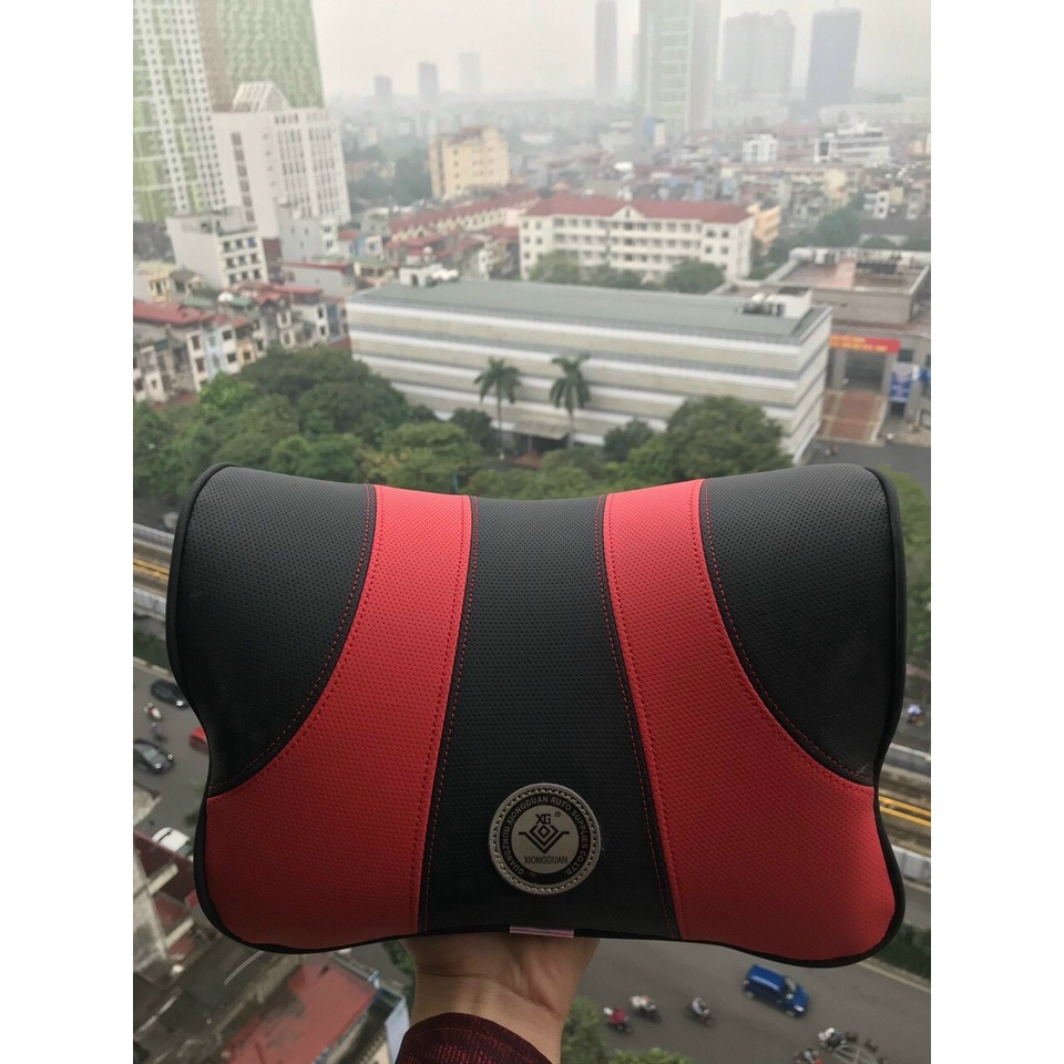 BỘ GỐI ĐẦU TỰA LƯNG CAO CAO SU NON BỌC DA CAO CẤP CHO Ô TÔ, XE HƠI.