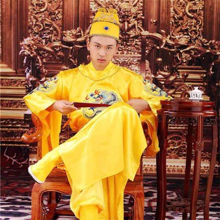 (CÓ SẴN) Trang Phục Vua Hoàng Đế, Bộ Long Bào Vua Thêu Rồng Đẹp Mắt