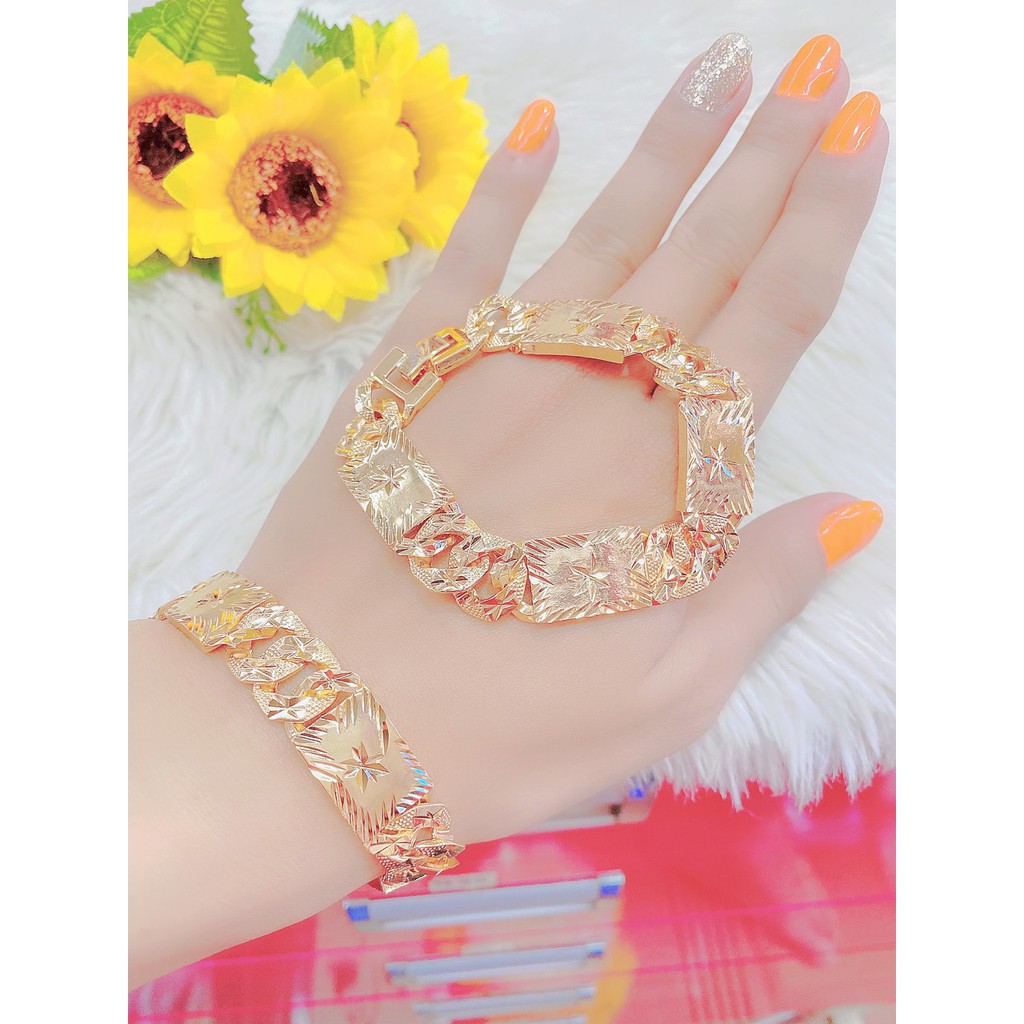 Lắc tay nữ UHA, lắc tay phong thùy bền màu thiết kế cao cấp sáng lấp lánh L17