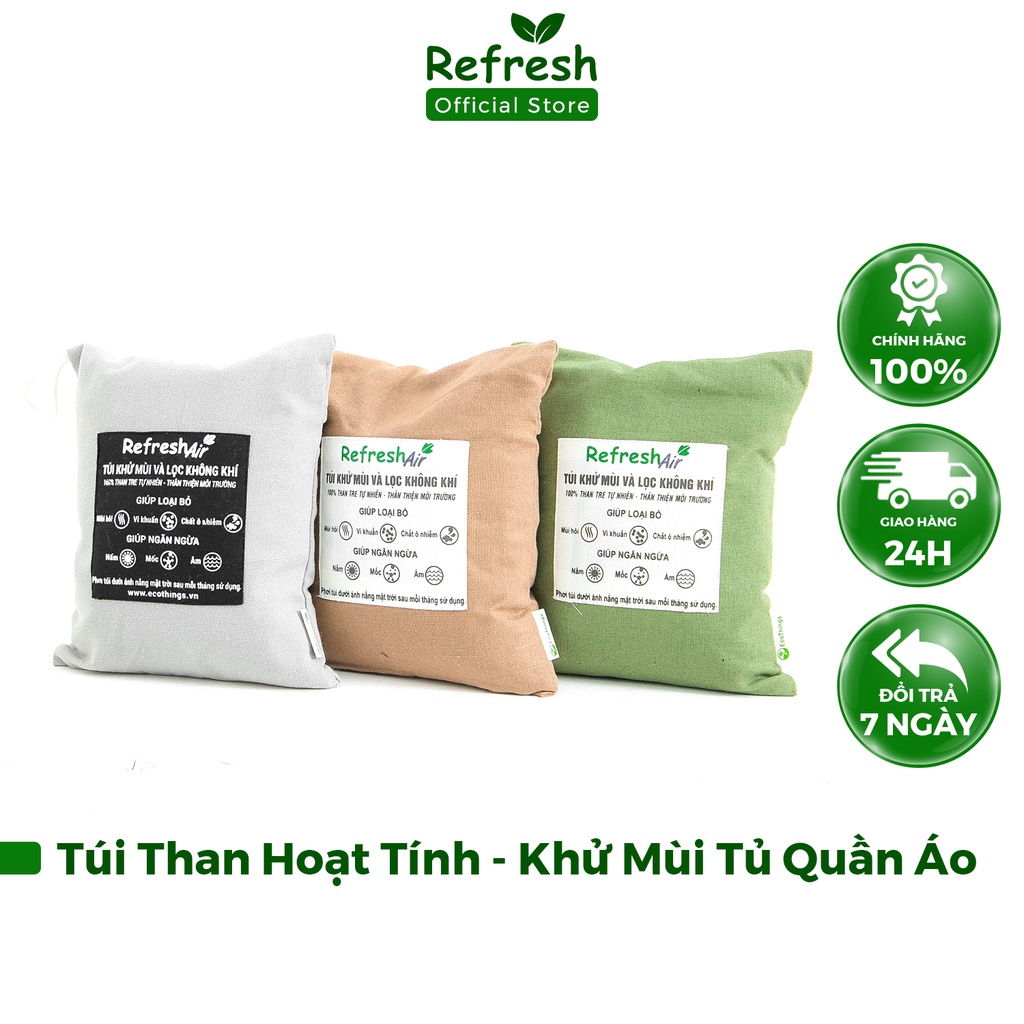 Túi Than Hoạt Tính Khử Mùi Tủ Quần Áo - 100% Than Hoạt Tính Khử Mùi Hôi, Nấm Mốc, Vi Khuẩn