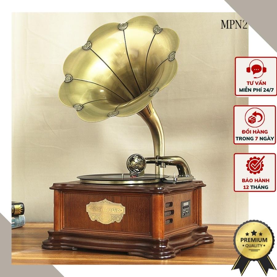 Máy phát nhạc không kệ mang phong cách tân cổ điển MPN2 - chạy đĩa than, CD, USB, Bluetooth và FM cực hay.
