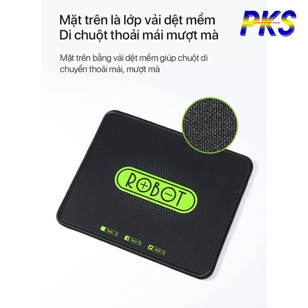Tấm Lót Chuột Kiểu Dáng Gaming ROBOT RP01 - 22x18x0.2 cm - Chính hãng