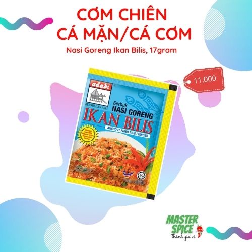 Gói gia vị Cơm chiên cá mặn/cá cơm Khối lượng 17g