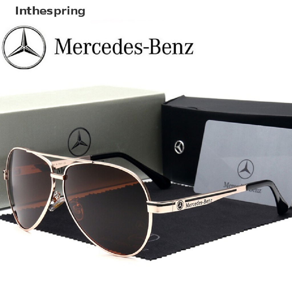 Kính mát phân cực Mercedes Benz gọng kim loại phong cách cổ điển thời trang