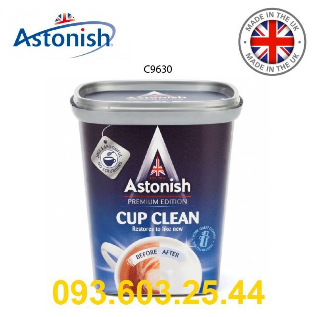 Bột tẩy rửa đa năng Astonish 350g Anh Quốc C9630 (tẩy cặn trà cà phê, lồng giặt, thông tắc, làm mới đồ trang sức...)