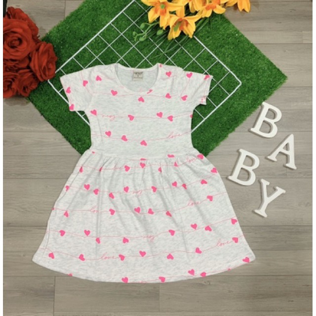 ❤️ VÁY BÉ GÁI ❤️ COMBO 3C ĐẦM THUN XUẤT DƯ 100% COTTON 10-25kg