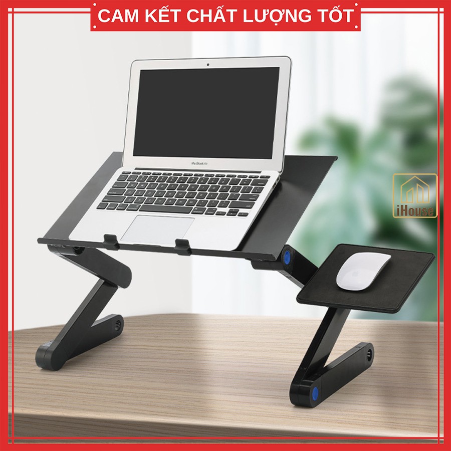 Bàn kê Laptop Di Động Có Bàn Di Chuột Tích Hợp Gấp Gọn - Chất liệu: Kim loại và nhựa ABs